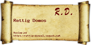 Rettig Domos névjegykártya